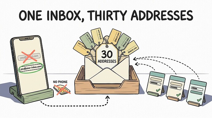 one inbox, thirty addresses