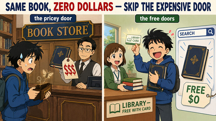 Same book, zero dollars - skip the expensive door