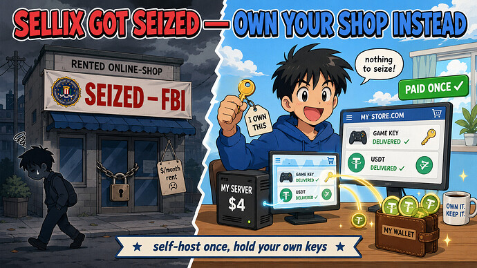 Sellix Got Seized Own Your Shop Instead