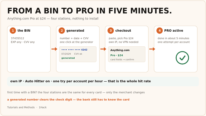 from a BIN to Pro in five minutes