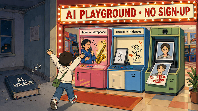 AI Playground โ no sign-up arcade of AI toys