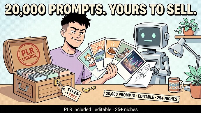 20,000 Nano Banana prompts — PLR included, yours to sell