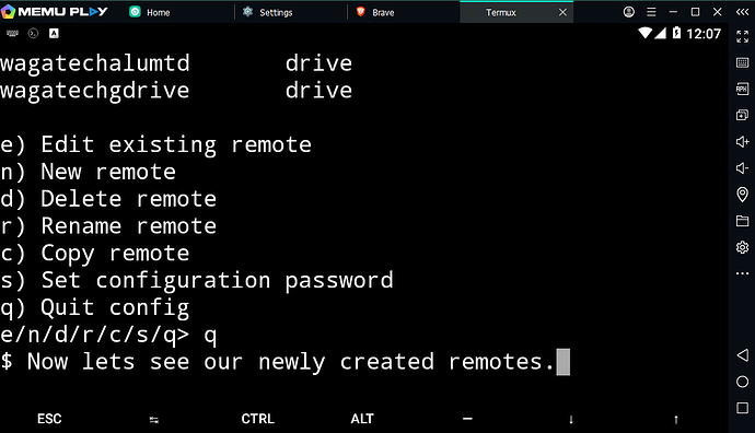 Rclone termux