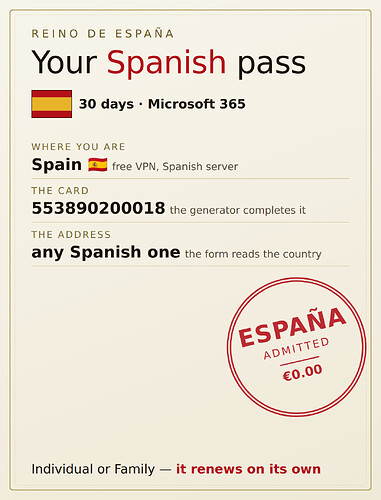 my Spanish pass