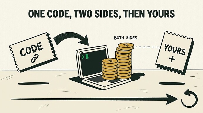 one code, two sides, then yours