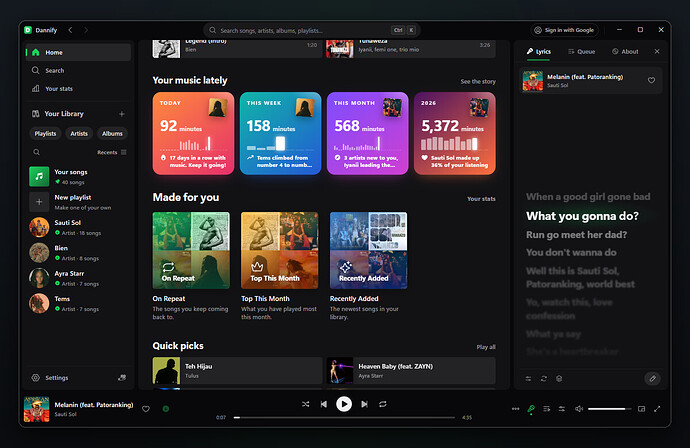 Made for you: mixes that keep up with your listening