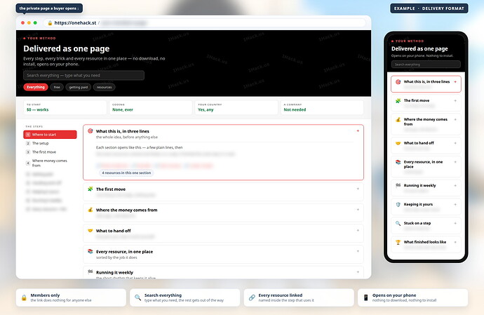 example of the delivery format