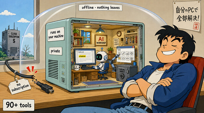 Private AI that lives in your own machine โ offline, no subscription