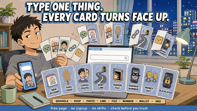 Type One Thing. Every Card Turns Face Up