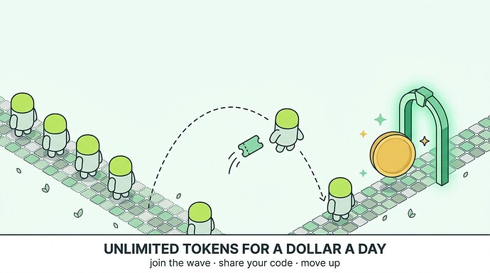 unlimited tokens for a dollar a day