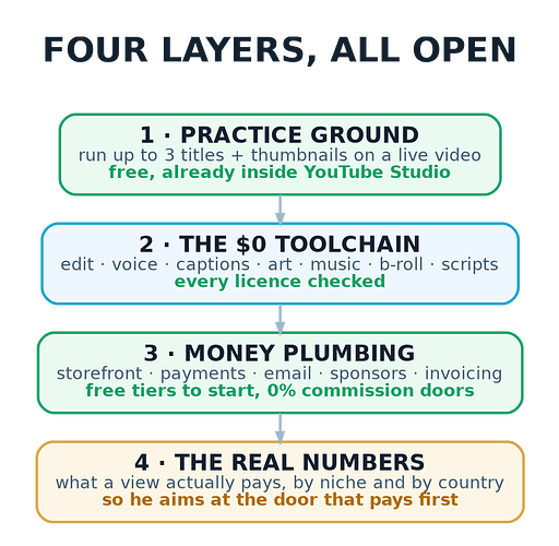 the four layers, all open