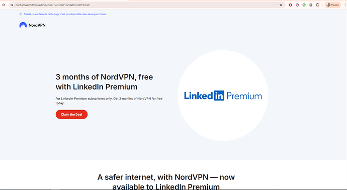 nordVPN + Linkedin