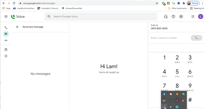 google voice logged in