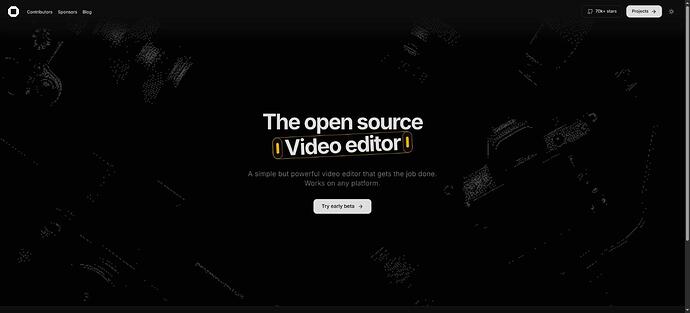 OpenCut homepage