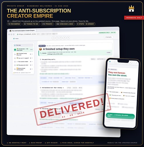 Delivered — the V2 handbook