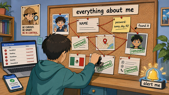 Investigate yourself — find your data, remove it, get alerted